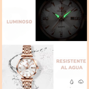 Reloj Elegante de Oro Rosa para Mujer
