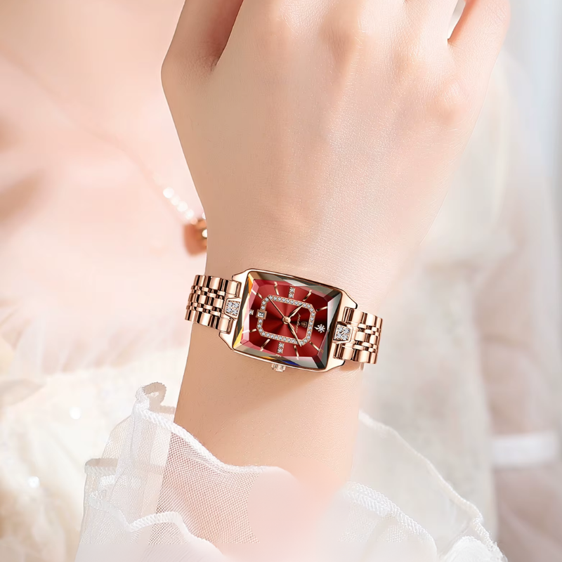 Reloj de Cuarzo Rectangular para Mujer